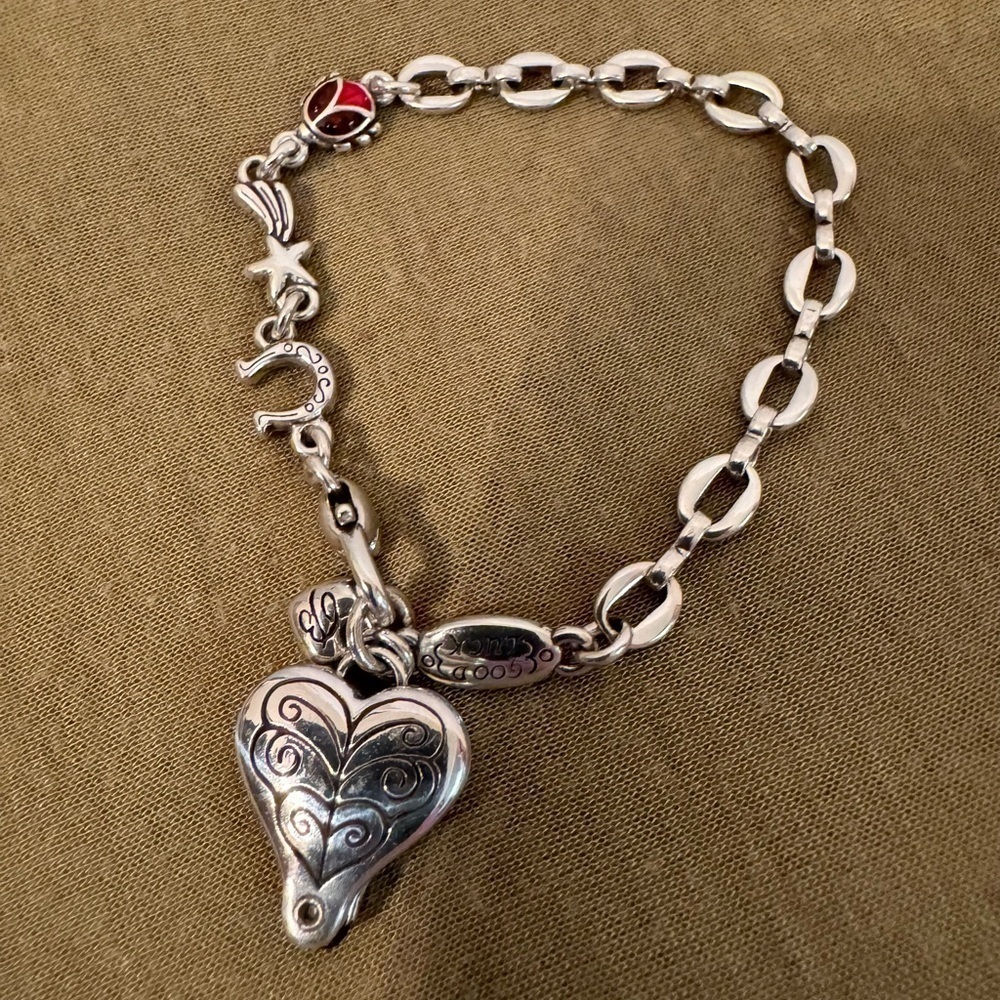 BRIGHTON Lucky Clover Bracelet Ladybug Horse Shoe Shooting Star Good Luck New